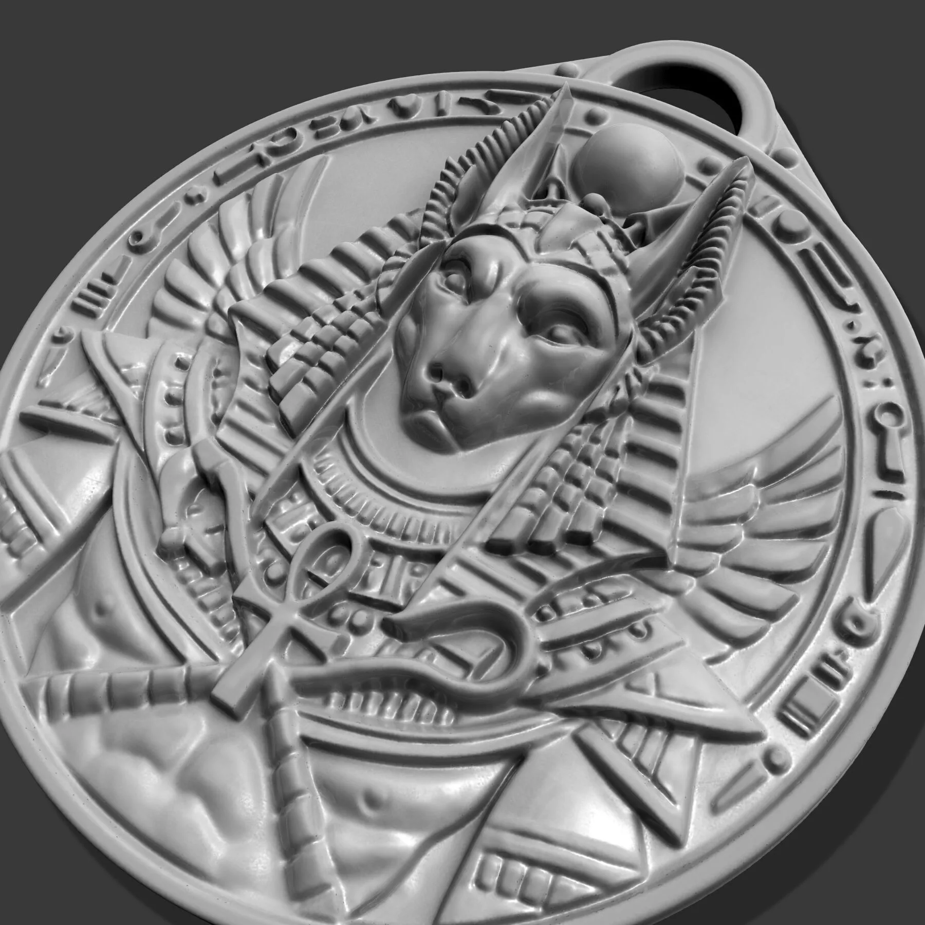 ANUBIS KING PENDANT ANCIENT EGYPT 3D print model