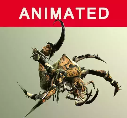 A nightmare beetle from the desert Low-poly 3D model