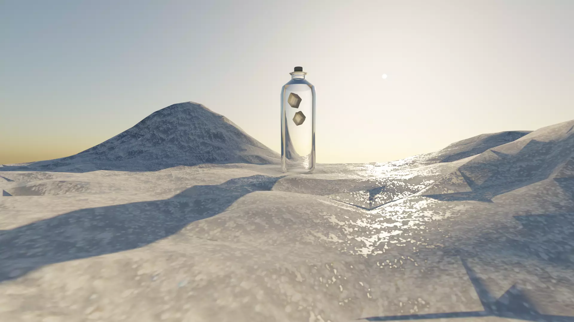 Ice in glass snowy region Texture