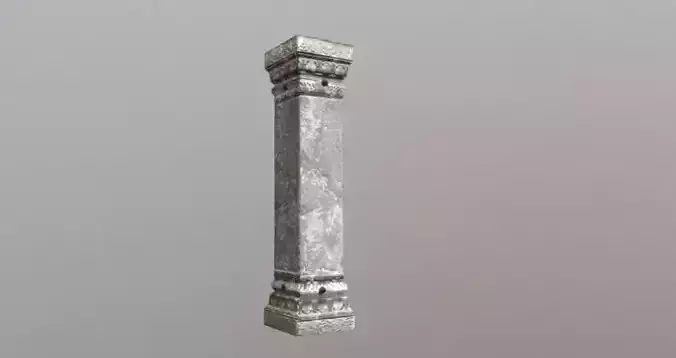 Low Poly Column Model stone