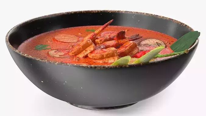 Tom Yum Soup 3D model 6