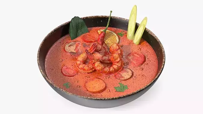 Tom Yum Soup 3D model