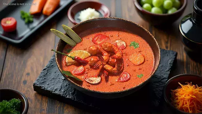 Tom Yum Soup 3D model 2