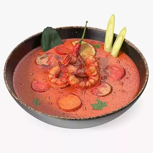 Tom Yum Soup 3D model 5