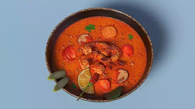 Tom Yum Soup 3D model 4