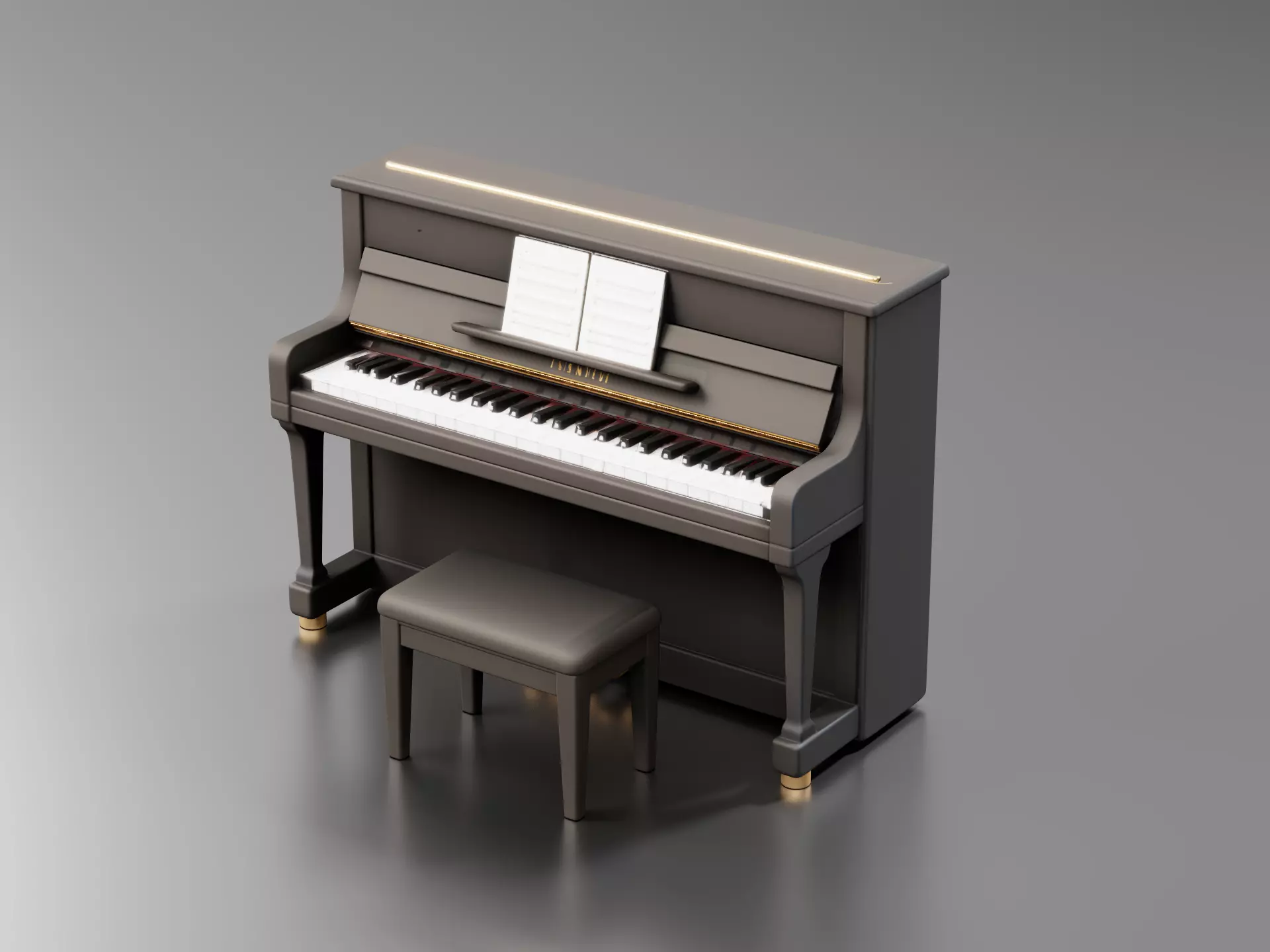 Upright Piano 3D print model