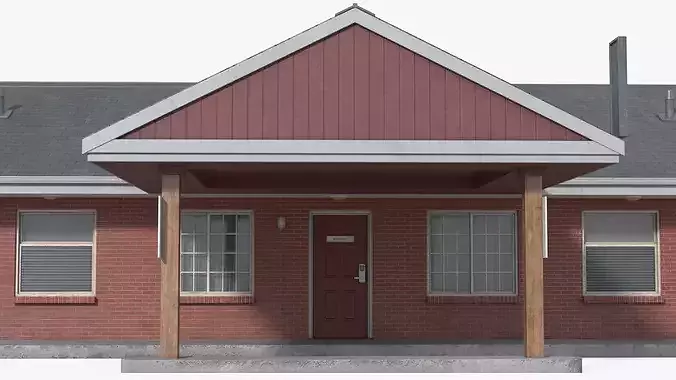 Highway Motel Building 3D model 4