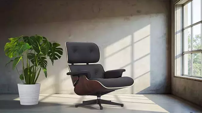 Lounge Chair Polisander 3D model 2