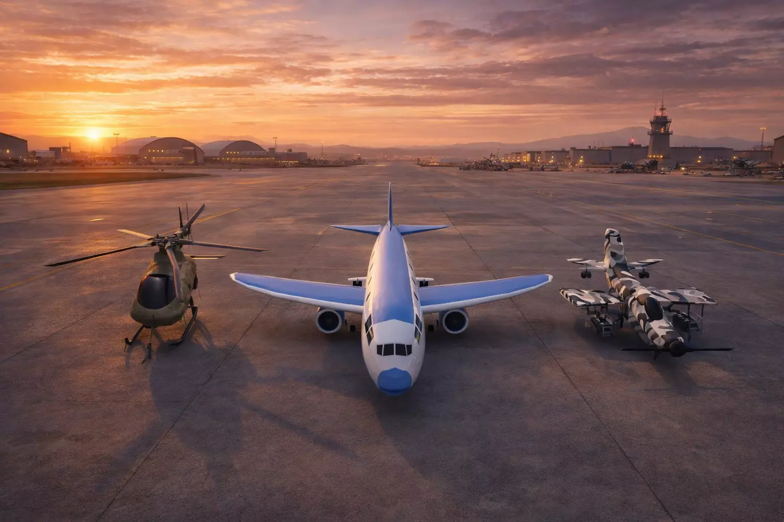 Low Poly Aircraft Pack Low-poly 3D model