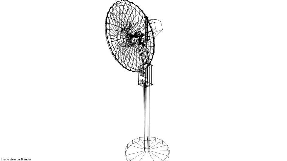 Fan - Standing 3D model_3