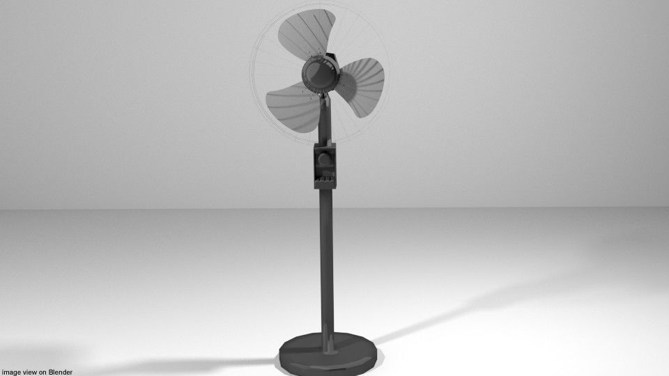 Fan - Standing 3D model_1
