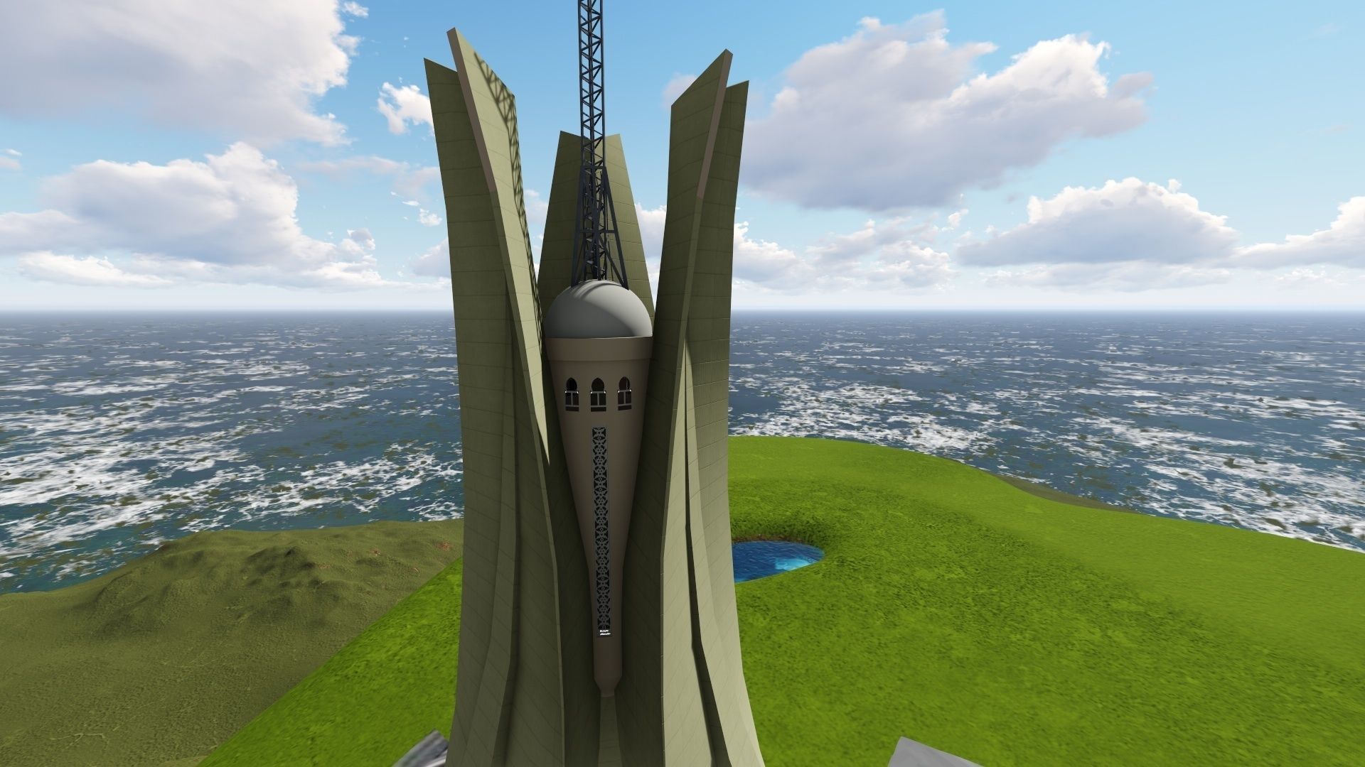 ALGERIAN Memorial statue 3D model_7