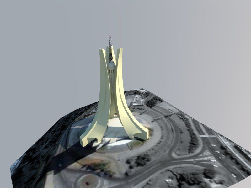 ALGERIAN Memorial statue 3D model_3