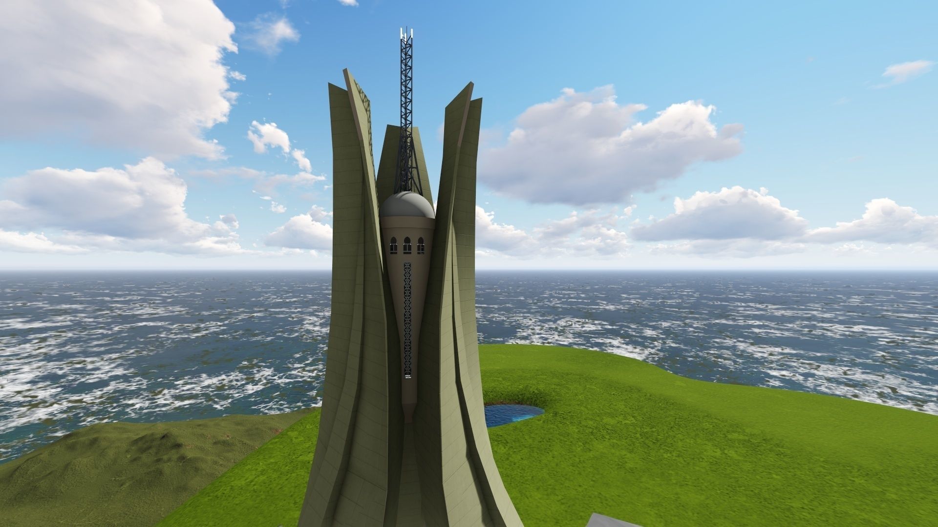 ALGERIAN Memorial statue 3D model_4