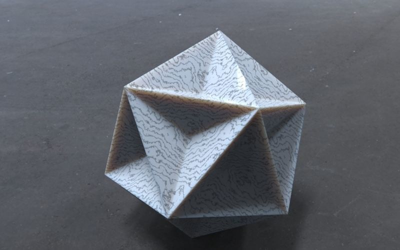 Great Great dodecahedron Low-poly 3D model_2