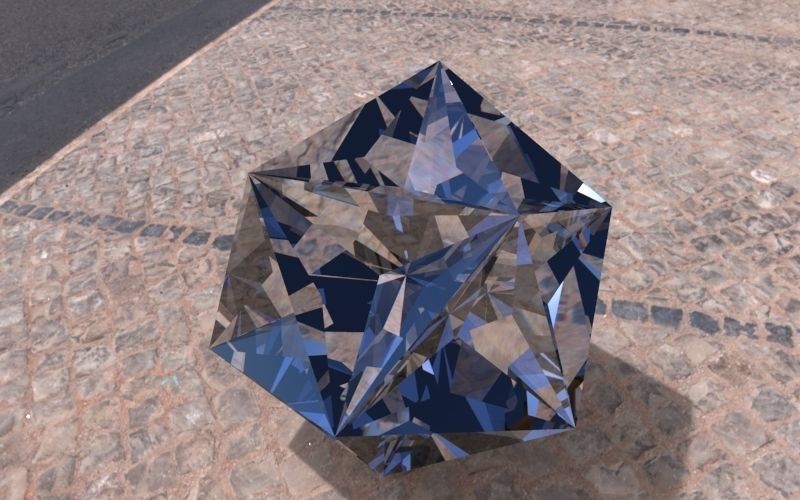 Great Great dodecahedron Low-poly 3D model_1
