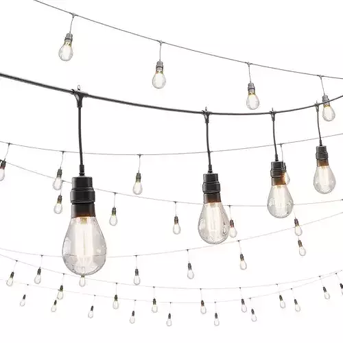 Outdoor String Lights 3D model | CGTrader