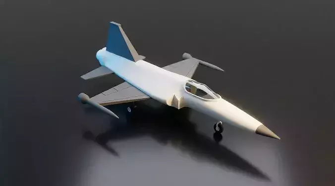 Low Poly Fighter Jet Game Ready Aerial Combat Vehicle FBX OBJ
