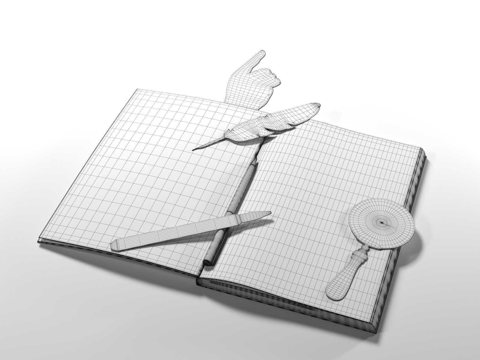 Tool The Bookworm Set 3D model_1