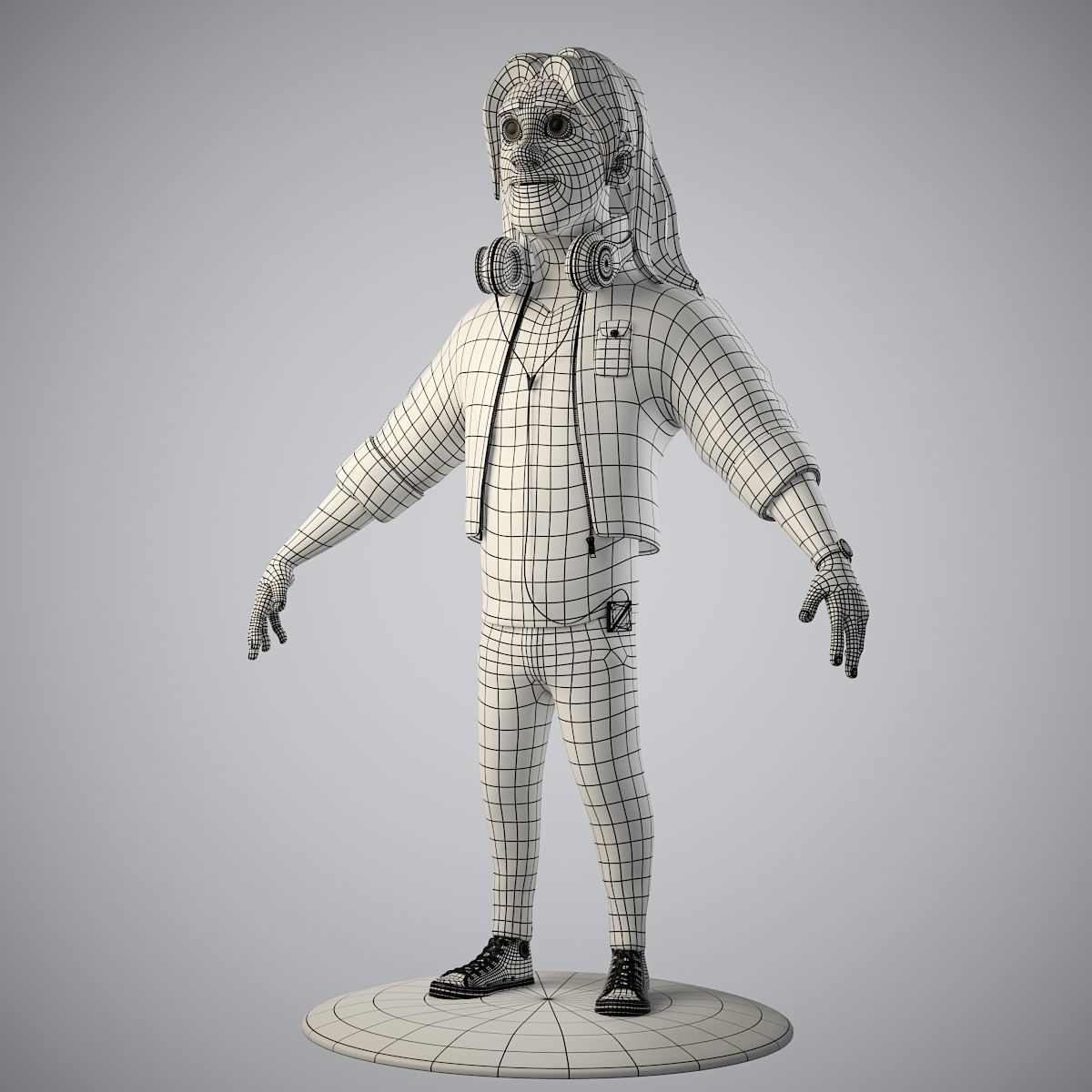 Cartoon Character 3D model_6