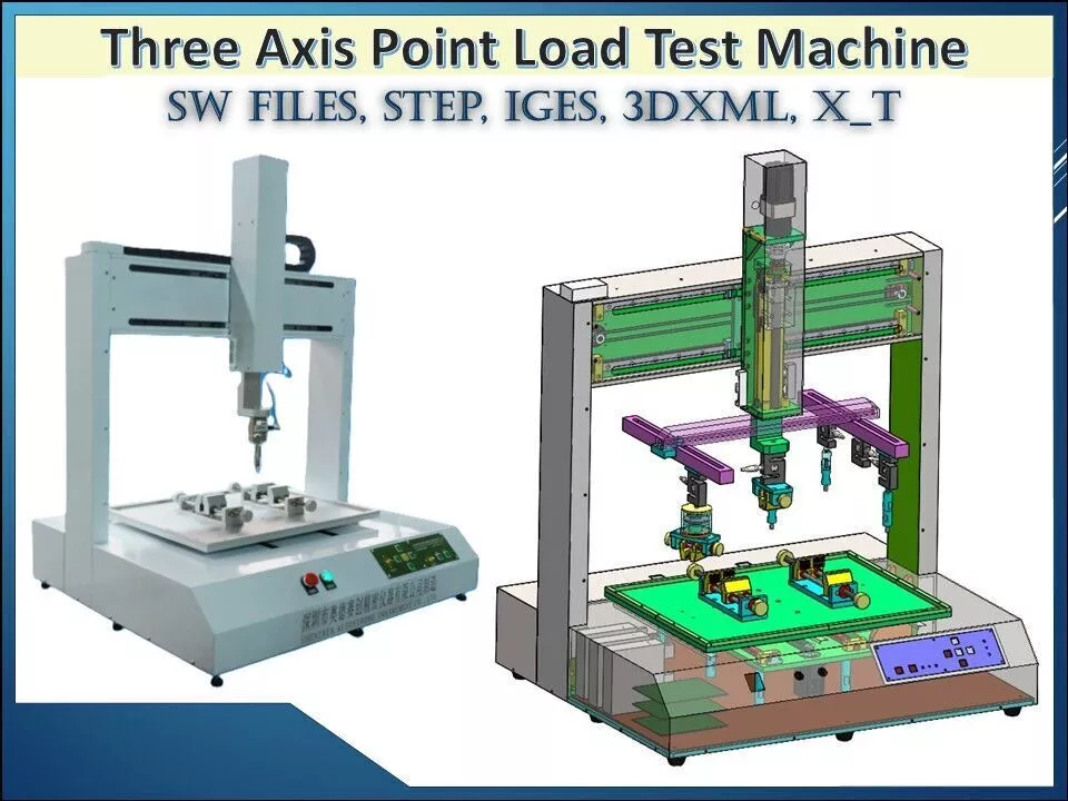 Three Axis Point Load Test Machine 3D CAD Model 3D model