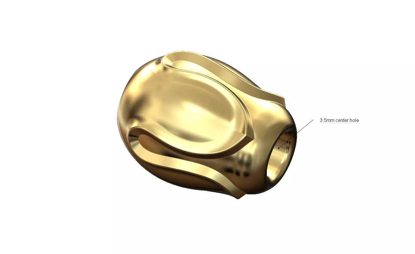 Egg flower bean bead and charm 3D print model