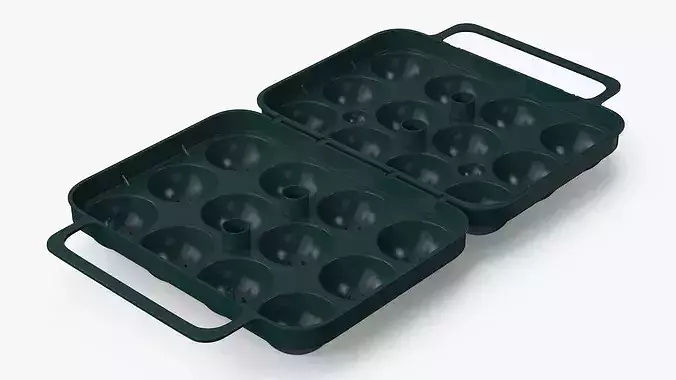 Camping Eggs Storage Box Open 3D model 7
