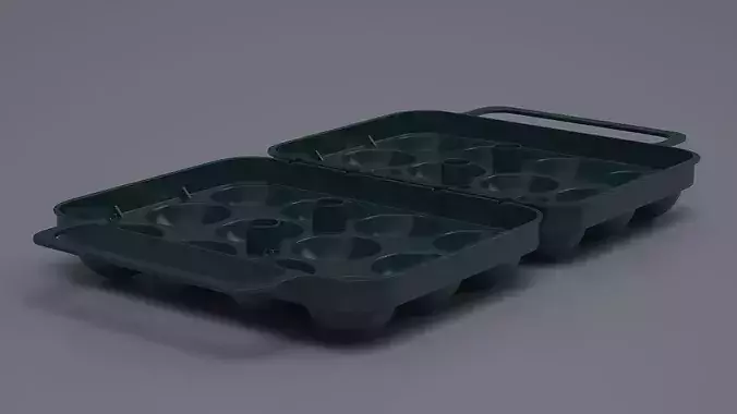 Camping Eggs Storage Box Open 3D model 4