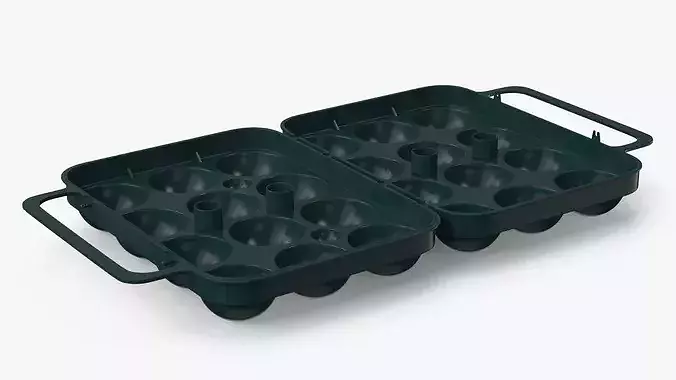 Camping Eggs Storage Box Open 3D model 6