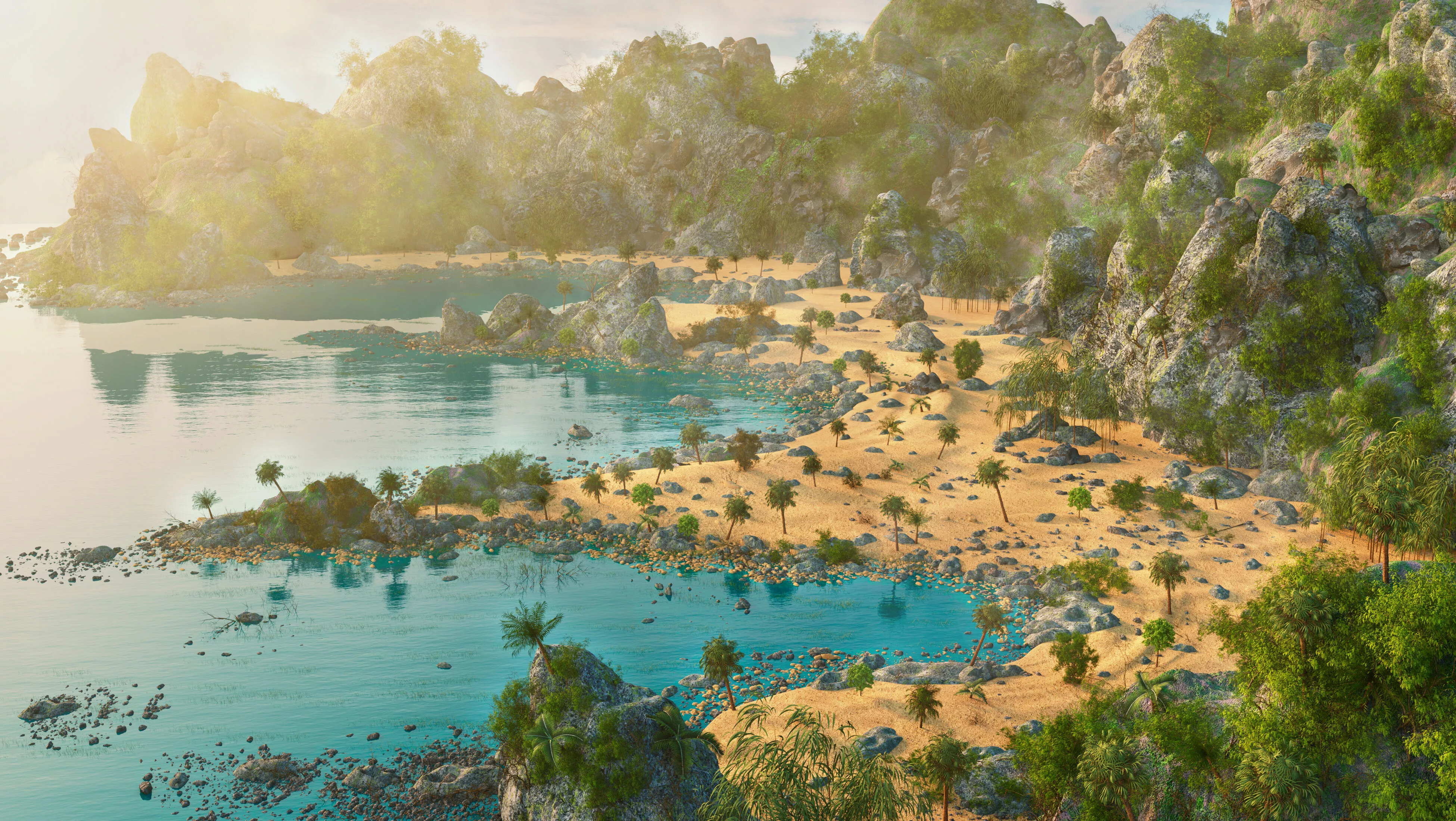 Tropical Beach Environment 3D model