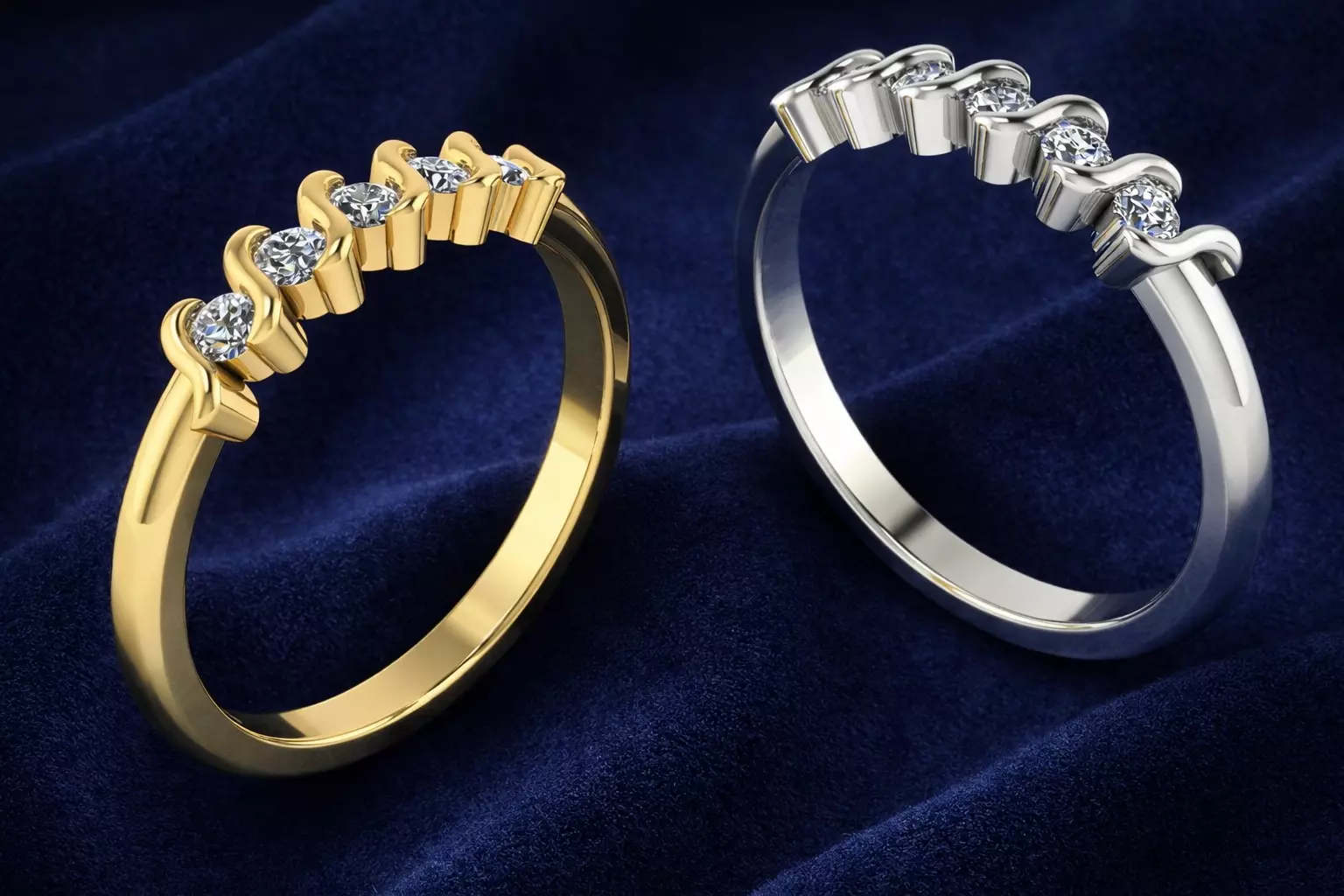 Ring Luxury Jewelry Gold 3D print model