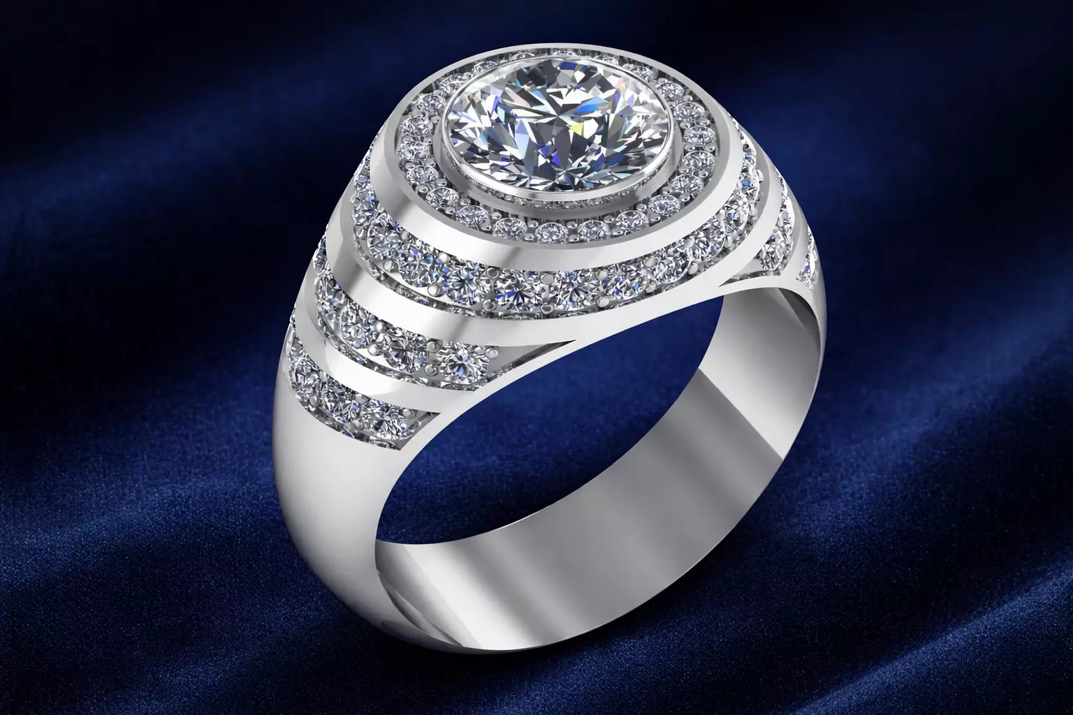 Ring Luxury Jewelry Gold 3D print model