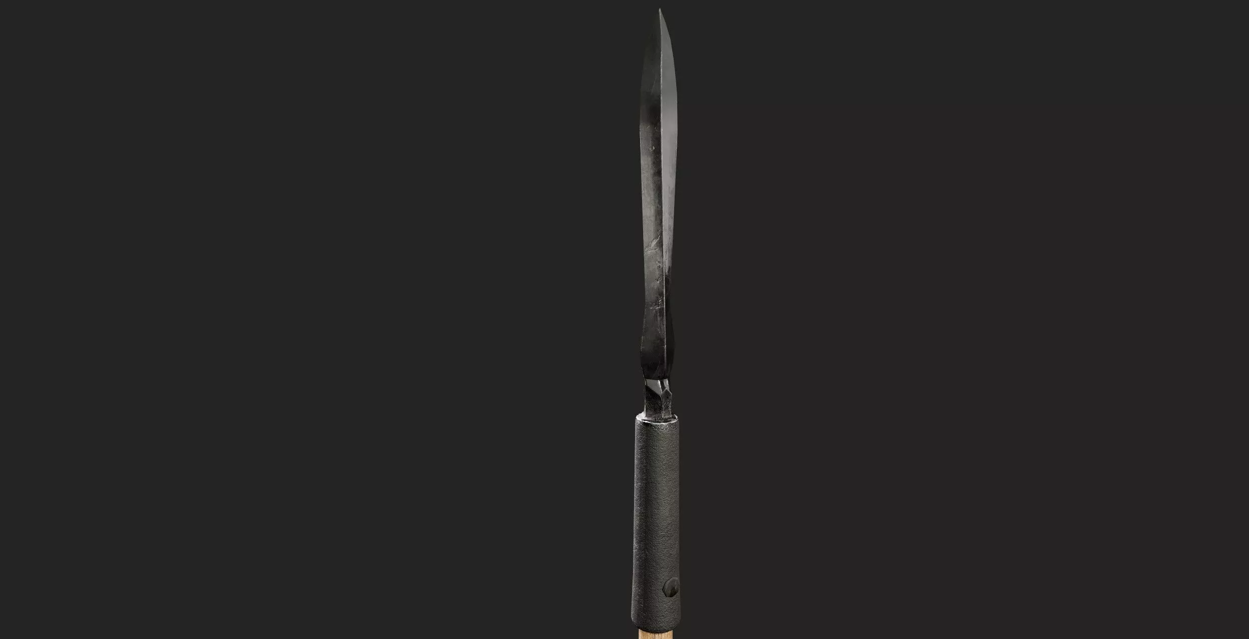 Fukuro Yari Japanese Weapon - Clean and Dirty Low-poly 3D model