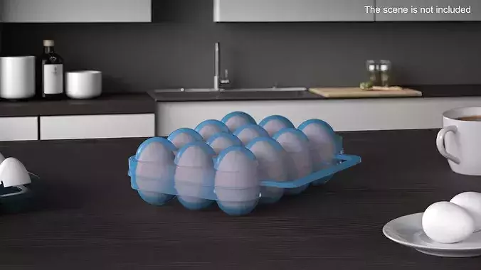 Eggs Carrier Filled 3D model 3