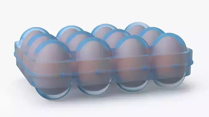 Eggs Carrier Filled 3D model 6