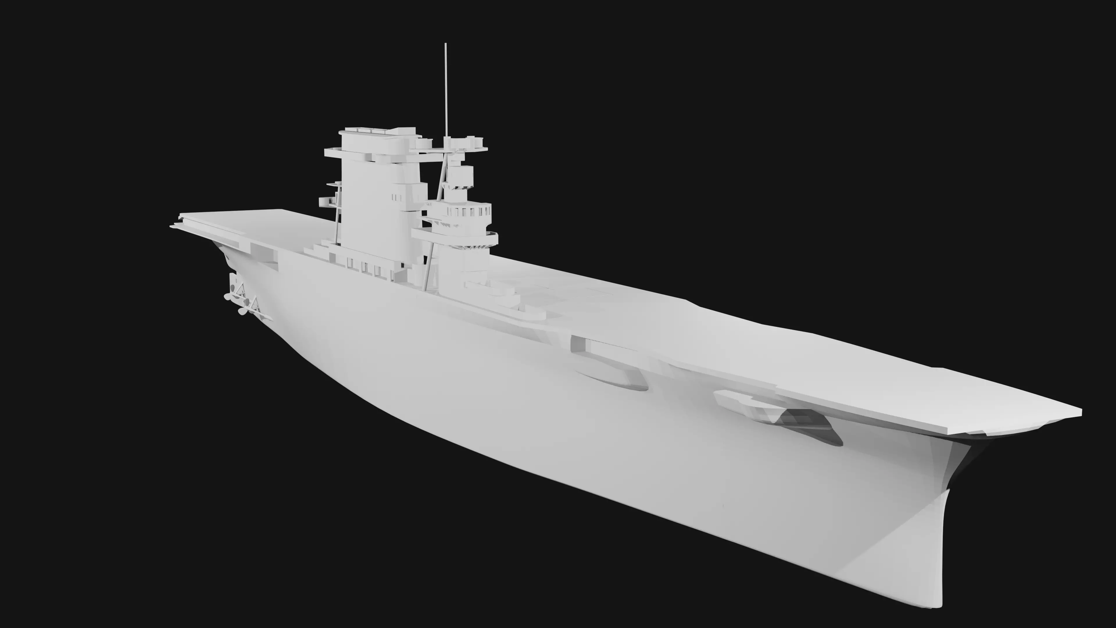 USS Lexington 1-350 Scale 1942 FDM Printable 3D print model