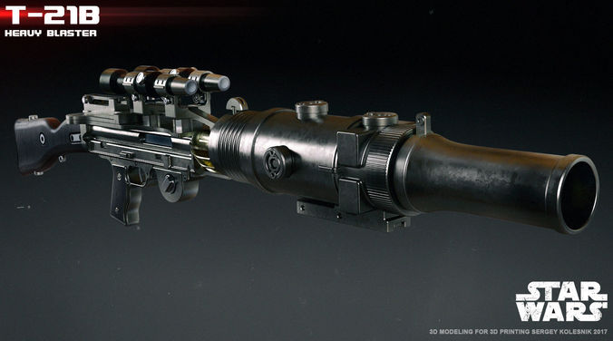 T-21B heavy blaster 3D print model