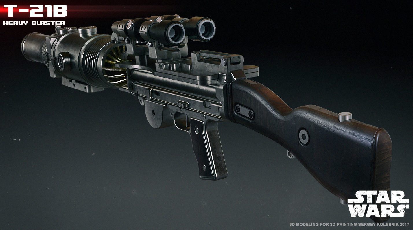 T-21B heavy blaster 3D print model_1