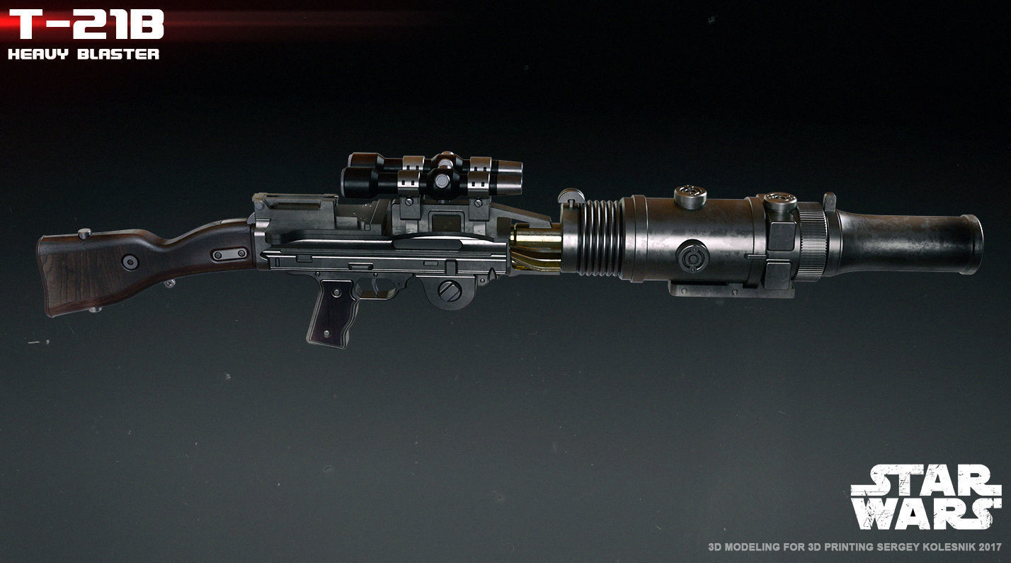 T-21B heavy blaster 3D print model_2