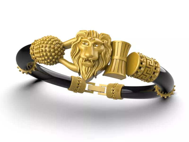 Lion rubber bracelets file-1 3D print model