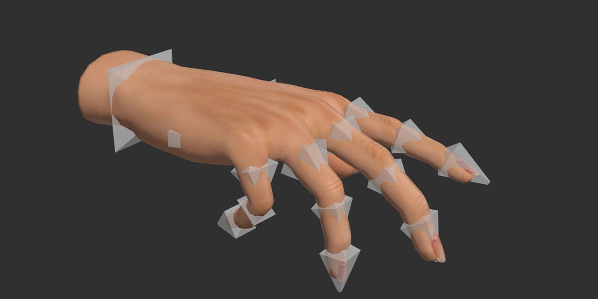 Low poly Female hand Low-poly 3D model_2