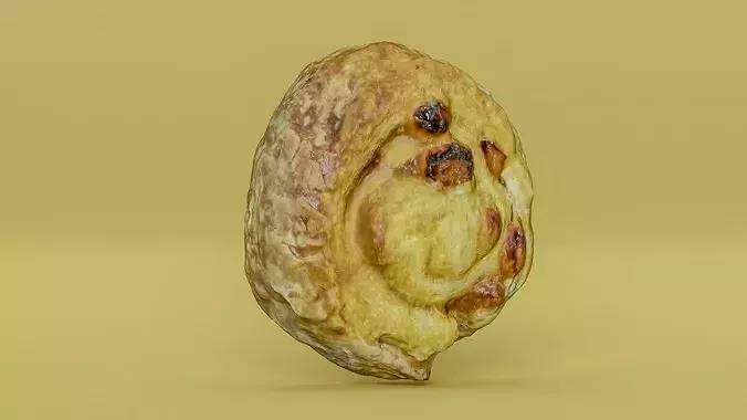 Sweet Swirl Pastry Bun Photogrammetry 3D Scan Low-poly 3D model 7