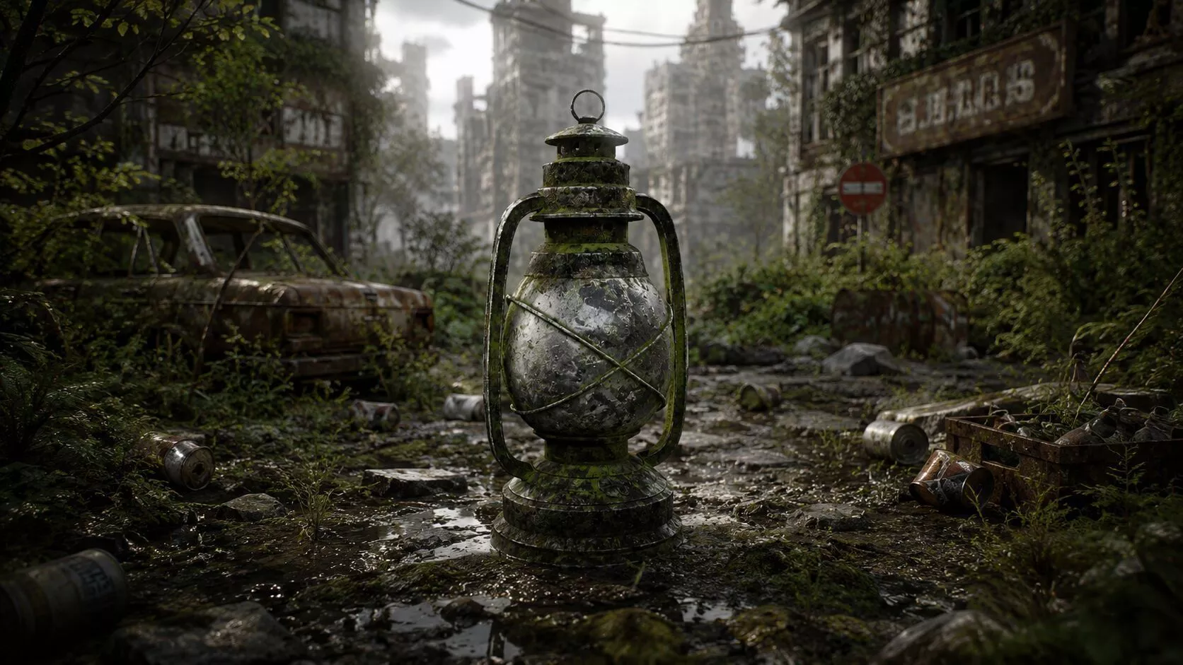 Abandoned Rusty Lantern - Low Poly 3D Model Low-poly 3D model