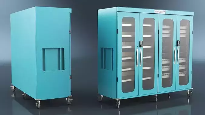Medstor Max Harloff 4 Cells Blue 3D model 3