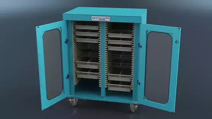 Medstor Max Harloff 2 Cells Blue 3D model 4