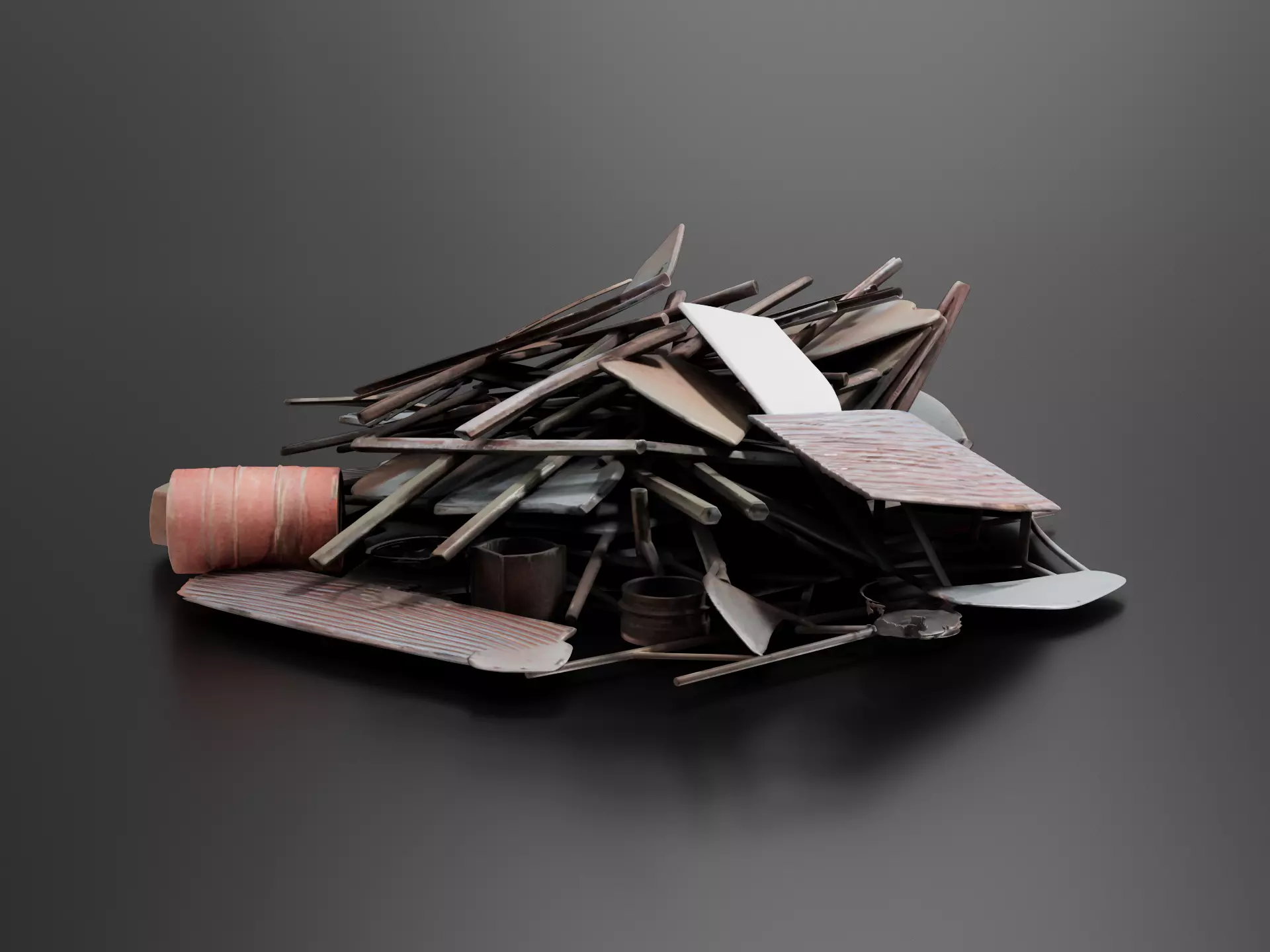 Metal scrap 01 3D print model