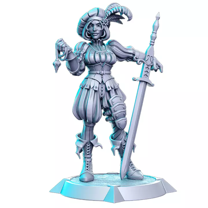 Ivette VII - Heroic Scale Miniature 3D print model