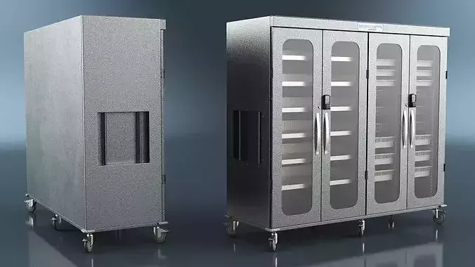 Medstor Max Harloff 4 Cells Gray 3D model 3