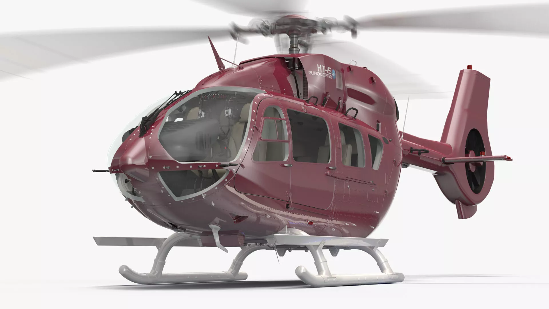 Eurocopter H145 Helicopter Rigged for Maya 3D model