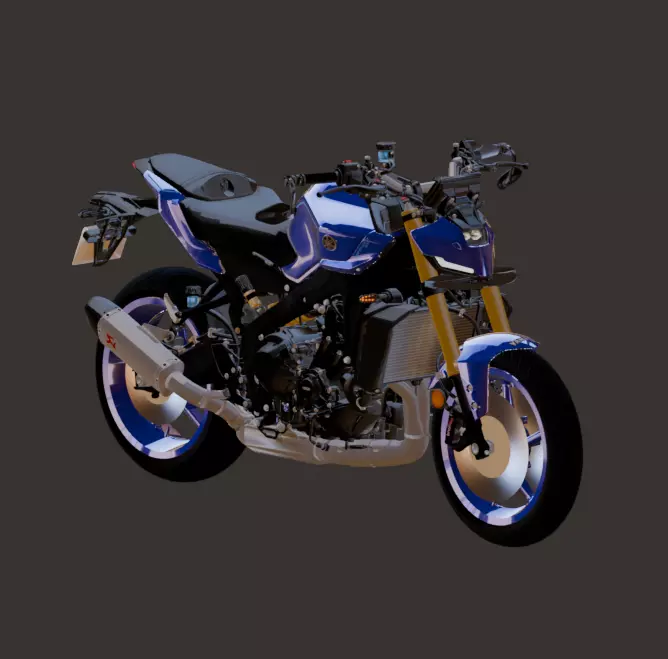 Yamaha MT-09 2025 - High Detail 3D Printable Motorcycle 3D print model